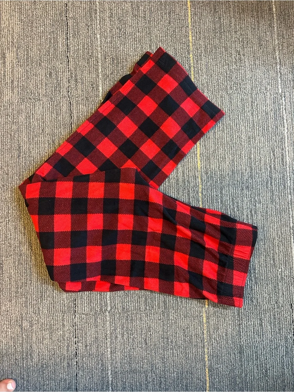 wonder nation Red and Black Buffalo Plaid Pants